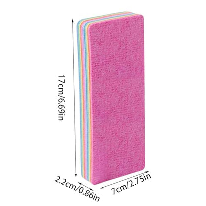 Multi-Layer Sponge Cloth, Microfiber Material, Pink, Peelable Sponge, Absorbent Scrubber, Compact Design, for Kitchen Bowl Dish Pot Household Bathroom Window - color: 17×7×2.2cm