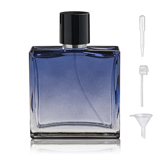 100ml/3.4 Oz Glass Spray Bottle Perfume Atomizer,Empty Refillable Perfume Spray Bottle with 3 Kinds of Dispenser (A3) - style: A3