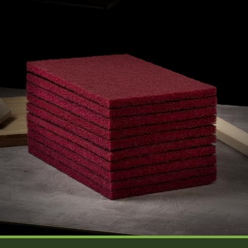 6" x 9" Maroon General Purpose Scuff Pads,10 Pack Abrasive Pads for Automotive Cleaning Surface Preparation,320 Grit,Scotch Abrasive Brite Pad - color: 320grit-Maroon