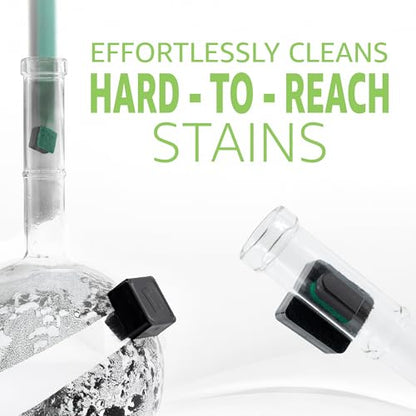 Chubbs Scrubb Duo Magnetic Glass Cleaner Kit - Mini Magnet Scrubber for Hard-to-Reach Stains on Glass, Ceramic & Metal - style: Chubbs Scrubb DUO