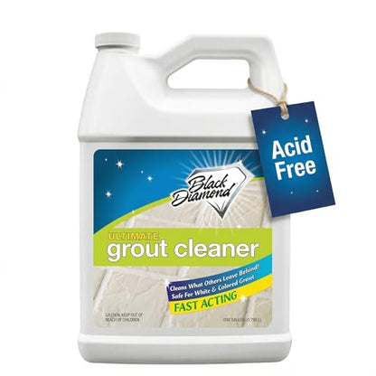 Black Diamond Ultimate Grout Cleaner: Best Cleaner for Tile, Ceramic, Porcelain, Marble Acid-Free Safe Deep Cleaner & Stain Remover for Even The Dirtiest Grout (1-Gallon) - size: 127.95 Fl Oz (Pack of 1)
