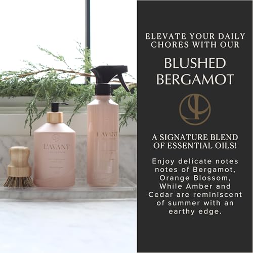L'AVANT Collective Luxury Multipurpose Surface Cleaner | All Purpose Cleaning Spray, Plant-Based & Non-Toxic, EPA Safer Choice, Refillable Glass Bottle | 16 Fl Oz | Blushed Bergamot - size: 16 Fl Oz (Pack of 1)
