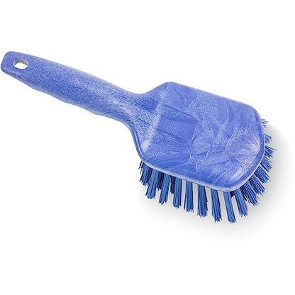SPARTA 40541EC14 Plastic Scrub Brush, Utility Brush, Kitchen Brush With Hanging Hole For Cleaning, 8 Inches, Blue - (Pack of 1) - color: Blue