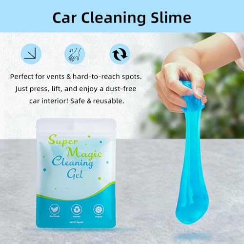 TICARVE Car Interior Detailing Cleaning Kit-10Pcs Car Screen Cleaner,Clean Gel, Detailing Brush, Cleaning Tools for Car, Keyboard and Interior Cleaning - color: 10PCS-clean set