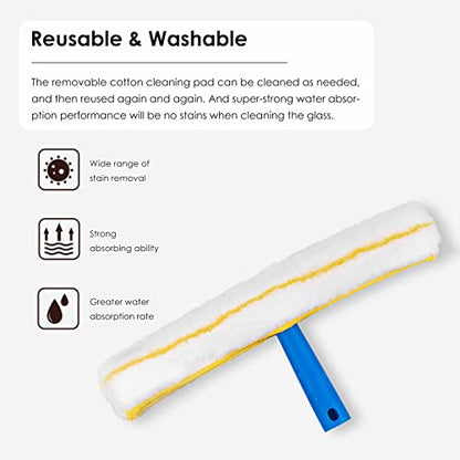 Window Washing Kit with Extension Pole, Window Cleaning Tool & Window Washer Squeegee, for Commercial Hotels Household (Size : Length 3.5m/138inch/11.5ft) - size: Length 3.5m/138inch/11.5ft