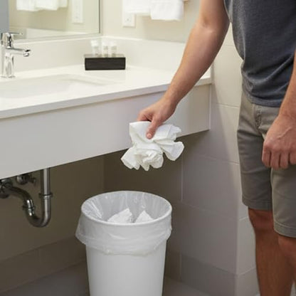 TYPLASTICS Trash Can Liners - Wholesale 1000 Count 7-10 Gallon Trash Bags on Perforated Roll Small Garbage Bags for Light Office Trash Bathrooms Hotels Recycling Commerical and Industrial 24" x 24" - size: 50 Count (Pack of 20)