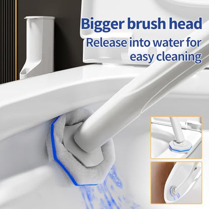 100pc Bulk Toilet Wand Refills - Disposable Toilet Brush Replacement Heads, Pack for Household Cleaning Bathroom cleaners Compatible Heads,washroom mats Brush Cleaning System,Clean Refill Pads.