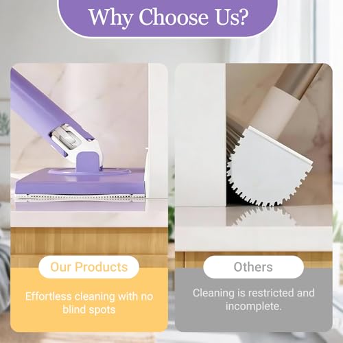 Snapy Gripl Minil Mopa Cleanc,2026 New Clipc Mopa Workss Bothl Dryy and Wetq Cleaning,Suitableba for cleaningba wardrobeba wallssa，Zero Touch Minil Mopa One-Touchh Clothh Replacementt (Purple) - color: Purple