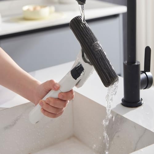 Handheld Water Spray mop, Easy to Wipe Desktop, no Hand wash, Water Absorbent Coffee Table, Kitchen, Bathroom, Toilet Glass, Wipe Clean - color: Black Water Spray Set (Boxed)