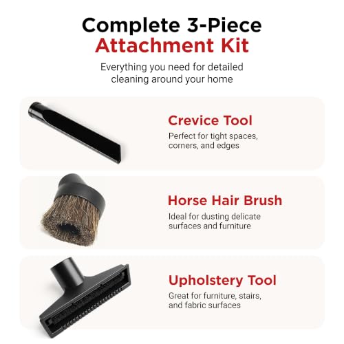 MP Maresh Products Household Cleaning Attachments Kit 9064300 Compatible with Shop Vac 1 1/4" Vacuum Cleaners Dust Brush Crevice Tool and Upholstery Nozzle (Household Cleaning Kit) - size: Household Cleaning Kit