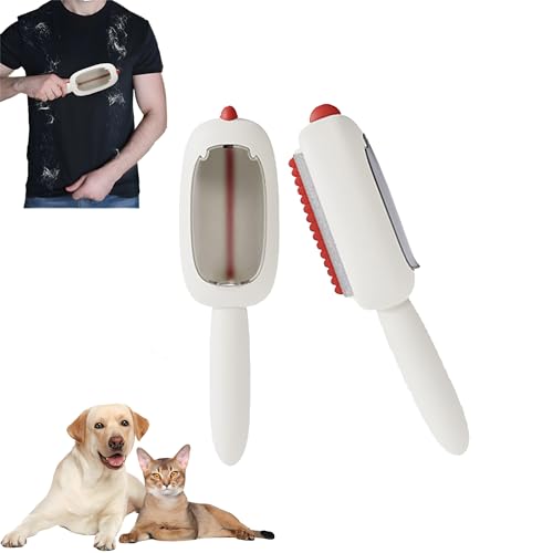 Lint and pet Hair Remover,Pet Hair Removal Glove,Clothe Hair Remover Roller,Reusable Lint Roller for Clothes,Pet Hair Remover for Clothes, Lint Brushes for Clothes (White) - color: White