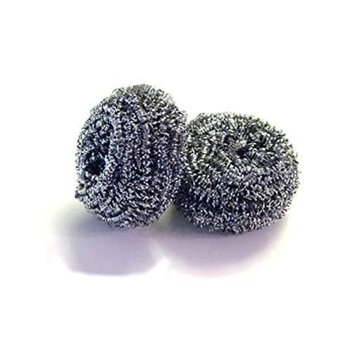 72 Count | KingSeal Stainless Steel Scrubbers, Scrub Pads, Heavy Duty, 50 gram Weight, Individually Wrapped - 6 Packs of 12 Scrubbers - size: 6 Pack/12 per Pack
