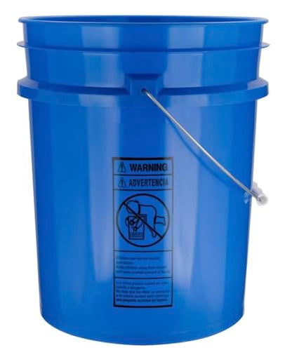 House Naturals 5 Gallon Premium HPDE Plastic Bucket - Made in USA Food Grade Storage Container, BPA Free All Purpose Pail (4, Blue) - color: Blue