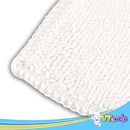 Microfiber Cleaning Towels, 12' x 12" All-Purpose Microfiber Rags - Ultra Soft Washcloths Reusable Shop Towels for Kitchen Bath Car Window Household Home and Commercial (White, 12"X12" 24-Pack) - color: White