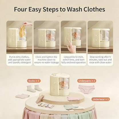 3-in-1 Electric Makeup Brush Cleaning Machine USB Portable Makeup Brush Cleaning Tool Makeup Brush Dryer Underwear Cleaning Machine suitable for various sizes of beauty sets sponges and small clothes