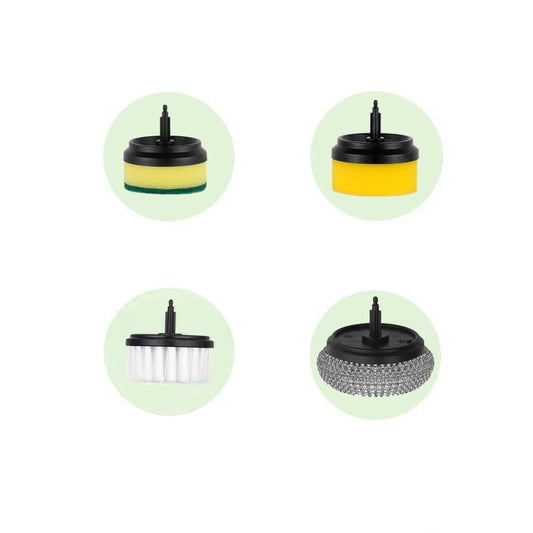 Electric Spin Scrubber, Cordless Electric DishGun Cleaning Brush, with 6 Replaceable Brush Heads Power Scrubber, for Bathroom Floor Window Kitchen Sink Dish Pot (Color : 4Pcs Brush - B) - color: 4pcs Brush - B
