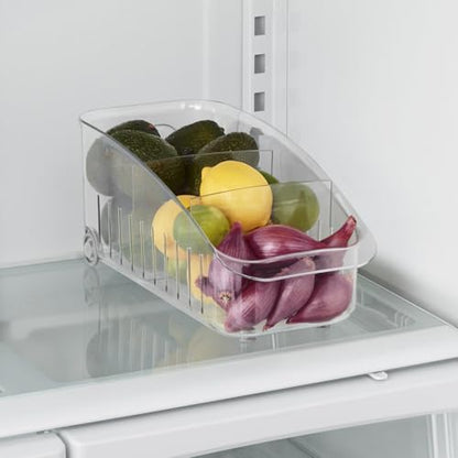 YouCopia RollOut Fridge Drawer 6", BPA-Free Clear Rolling Refrigerator Organizer Bin with Adjustable Dividers and Handles for Produce, Food, Meal and Snack Storage - size: 6" Wide