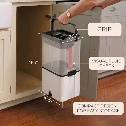 Mop and Bucket Set with Wringer,Separate Clean Dirty Water, Self Wringing Microfiber Dust Flat Mop for Hardwood Floors, Kitchen, Wall Cleaner -with 4 Washable Microfiber Pads