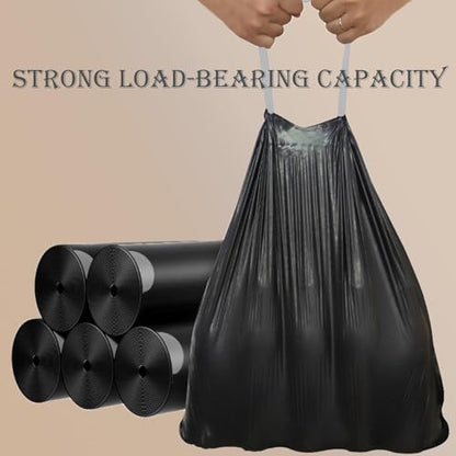 23-33 Gallon Drawstring Black&White Heavy Duty 1.2 MIL THICK Trash Bags 50 Count Compatible with Rubbermaid Brute & Winco 23-33 Gallon Slim Jim Trash Bags Sturdy & Tear-Resistant White & Black - color: 25 Count and 25 Count