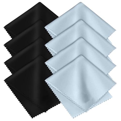 8-Pack Premium Microfiber Cleaning Cloths -Ultra-Soft, Streak-Free, lint-Free, Suitable for Glasses, Screens, Cameras, Mobile Phones,General Soft High-Quality Polishing Cloth and televisions