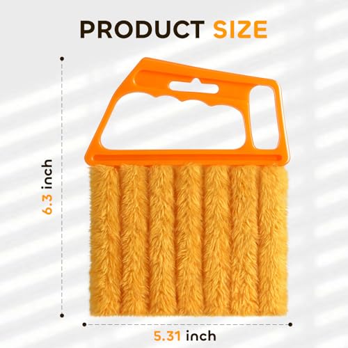 2 Pcs Blind Cleaner Duster Tool,Blind Dusters for Cleaning,Cleaning Brush,7 Finger Dusting Cleaner Tool for Window & Air Conditioner,Window Blinds Cleaner Microfiber Washable - style: 2 Pack