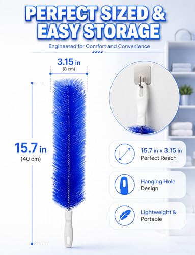 Bendable Microfiber Head, 2026 New Reusable Dust Remover, Fan Brush Cleaner Washable Ldeal, Multi Purpose Dust Removal Brush for Electric Fans Air Conditioning, Home Car Vents, Curtain (Gray 4pcs) - color: Gray 4pcs