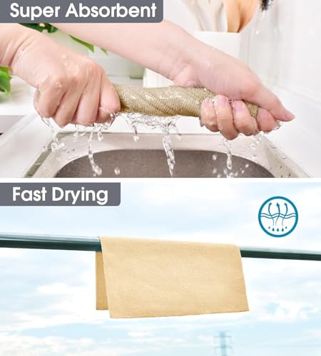 KitchLife Microfiber Cleaning Cloth Roll, 100 Pack - Tear-Away Microfiber Paper Towels, Lint-Free, Reusable, Washable for Kitchen, Car, Dishes, and Sensitive Surfaces (Wheat) - color: Wheat, size: 100 Pack