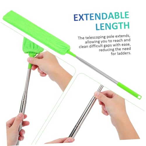Cabilock Extendable Gap Duster Retractable Pole Washable Brush for Furniture Cleaning Long Reach under Appliance Home Cleaning Tool - size: 43.00X7.50X0.20CM