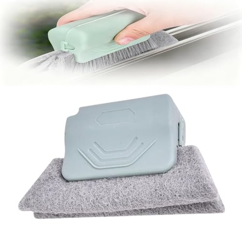 Magic Window Track Cleaner, Window Groove Cleaning Brush Hand-held Magic Windows Track Cleaner Tools Set Creative Cleaner Brushes Tools for Window lides Gaps, Sliding Door Tracks (Grey, 1pcs) - color: Gray, size: 1pcs