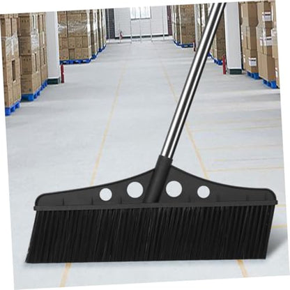 Healeved Wide Detachable Outdoor Push Broom for Garden Warehouse Cleaning Ergonomic Stainless Steel Handle Versatile for Concrete Decks Patios and Sweeping Tool