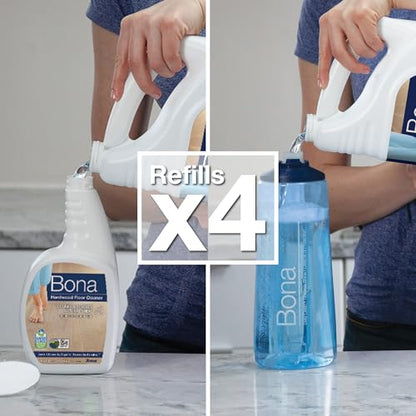Bona Hardwood Floor Cleaner Refill - 128 fl oz - Unscented - Refill for Bona Spray Mops and Spray Bottles - Residue-Free Floor Cleaning Solution for Wood Floors - size: 128 Fl Oz (Pack of 1)