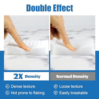 20 Pack Magic Sponges Cleaning Eraser, 2X Density Melamine Sponge,Cleaning Pad for Bathroom,Kitchen,Dish,Furniture, Floor,Wall,Shoe,Cleaner, Non-Scratch Scrub Foam (20)