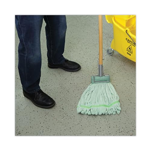 Boardwalk BWKMWTMGCT Microfiber Looped-End Wet Mop Heads, Medium, Green (Carton of 12) - color: Green