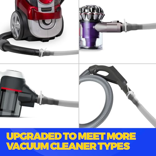 Holikme Dryer Vent Cleaner Kit 2 Pieces - Upgraded Dryer Lint Screens Cleaner Brush Part,Compatible with Most Vacuum Cleaner,Vacuum Hose Attachment & Refrigerator Coil Brush,Quickly Lint Remove,Gray - color: Gray
