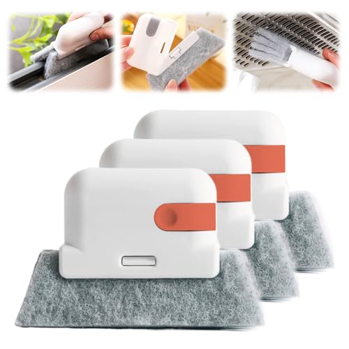 3PCS Magic Window Track Cleaner,2026 New Window Groove Cleaning Brush Tools Set Hand-held Cleaner Brushes Tools for Window lides Gaps,Sliding Door Track (Orange 3PCS) - color: Orange 3pcs