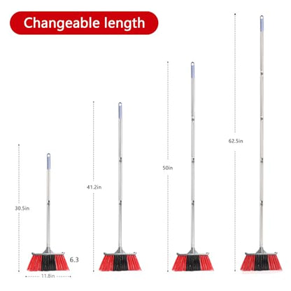 Outdoor Broom, Outside Heavy Duty Brooms for Sweeping Outdoor, Floor Broom is Applied for Courtyard,Garage,etc.（62 inch）