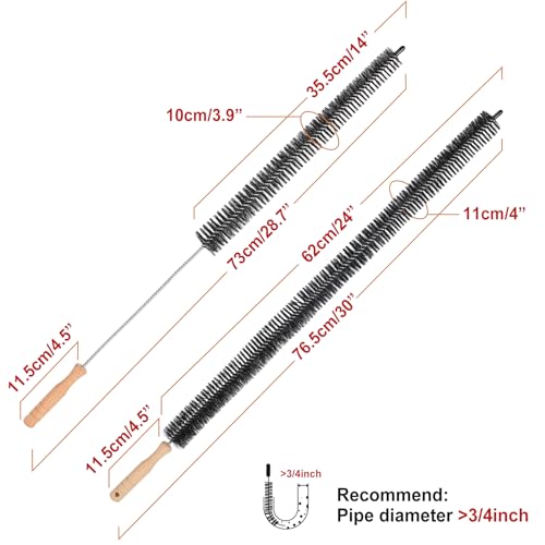 Dryer Cleaner Vent Brush - 70cm or 75cm Long Flexible Dryer Vent Cleaner & Refrigerator Condenser Coil Brush Long Flexible Refrigerator Coil Cleaning Brush (Long Brush)