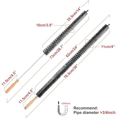 Dryer Cleaner Vent Brush - 70cm or 75cm Long Flexible Dryer Vent Cleaner & Refrigerator Condenser Coil Brush Long Flexible Refrigerator Coil Cleaning Brush (Long Brush)