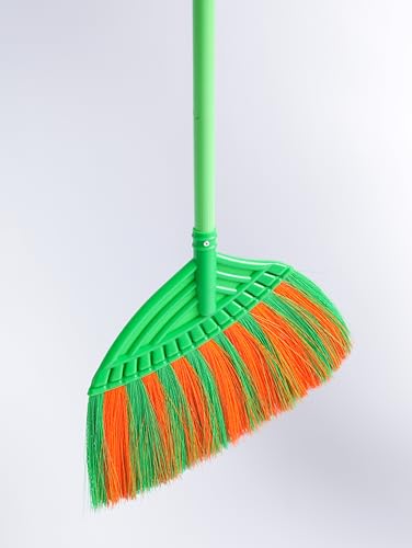 Soft Sweeping Brooms /38” House Brooms for Sweeping Indoor& Outdoor Broom Cleaning/Asian Thailand Plastic Broom/Choi Nhua Thai LAN/Choi Nhua Quet Nha - color: Red