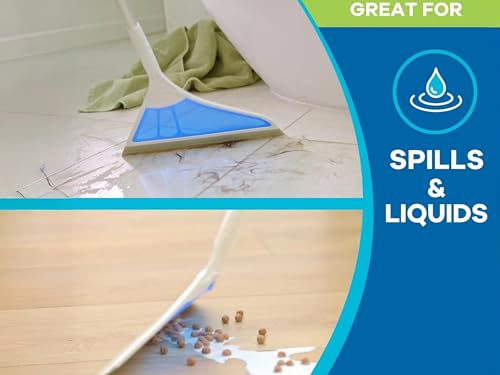 Airflow Technology Broom with Telescopic Handle, Lightweight Multi-Surface Floor Sweeper for Home & Hard Floors