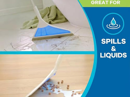 Airflow Technology Broom with Telescopic Handle, Lightweight Multi-Surface Floor Sweeper for Home & Hard Floors