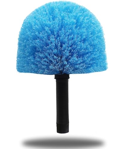 Tonmp Twist-On Cobweb Duster Head Brush // Spider Web Brush for Outdoor & Indoor Web Cleaning // Fits Standard Acme Threaded Poles // Brush Head Only -1 Pack