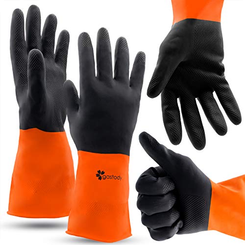 Gastody™ - Chemical Resistant Gloves, Reusable,Heavy Duty Safety Work Gloves,Resist Acid,Oil,Alkali - S-M-L-XL-XXL Size - size: X-Large, style: Chemical Gloves Set of 2 Pairs