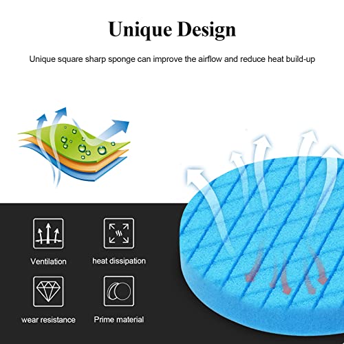 Autolock 5" Buffing Polishing Pads, 6Pcs 5.6inch 140mm Face for 5 Inch Backing Plate Compound Buffing Sponge and Woolen Pads Cutting Polishing Pad Kit for Car Buffer Polisher, Polishing and Waxing - size: 5.5 Inch