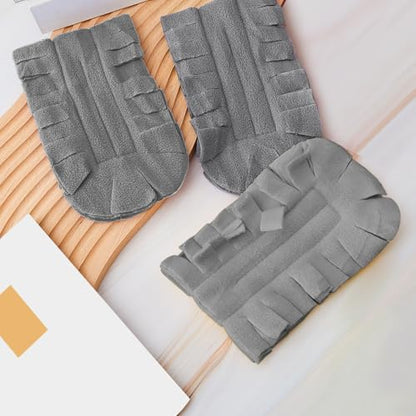 Zubebe 6 Pcs Duster Refill Reusable Fleece Duster Refills Feather Flat Dusters Multi Surface Washable Cleaning Pads Tools for Home, Blinds, Car, Pet, Furniture, Fans (Grey) - color: Gray