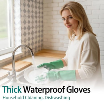15 Mil Chemical Resistant Nitrile Gloves, Latex free Durable Cleaning Gloves, Resist Acid, Alkali, Solvent and Oil - color: 1 Pair-green, size: Medium