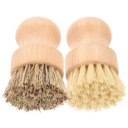 2pcs Palm Brush for Dishes Pots Sturdy Scrub Brush Odorless Bristles Multipurpose Kitchen Cleaning
