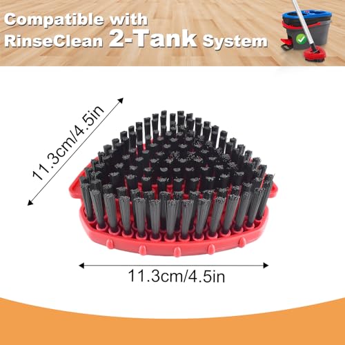 2 Pack Upgrade Scrub Brush for O Cedar Rinseclean 2 Tank,Hard Bristle Scrub Brush Attachment,Scrubber Mop Head for Bathroom Kitchen Wall Tile Floor Cleaning, Not for 1 Tank