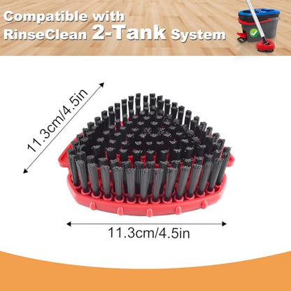 2 Pack Upgrade Scrub Brush for O Cedar Rinseclean 2 Tank,Hard Bristle Scrub Brush Attachment,Scrubber Mop Head for Bathroom Kitchen Wall Tile Floor Cleaning, Not for 1 Tank