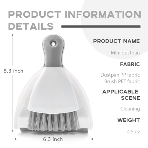 Small Hand Dust Pan and Brush - Small Broom and Dustpan Set, Mini Broom and Dustpan, Compact Dustpans and Brush for Home Cleaning, Sofa, Desk, Guinea Pig Cage, Cat Litter, etc. (Gray 2 Set) - color: Gray, size: 2 Set